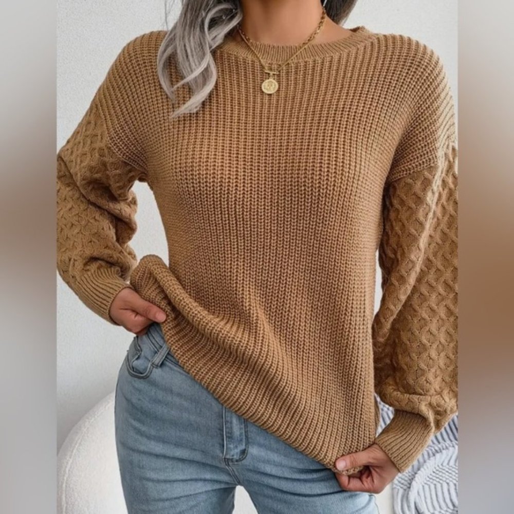 Cable Knit Loose Fit Sweater